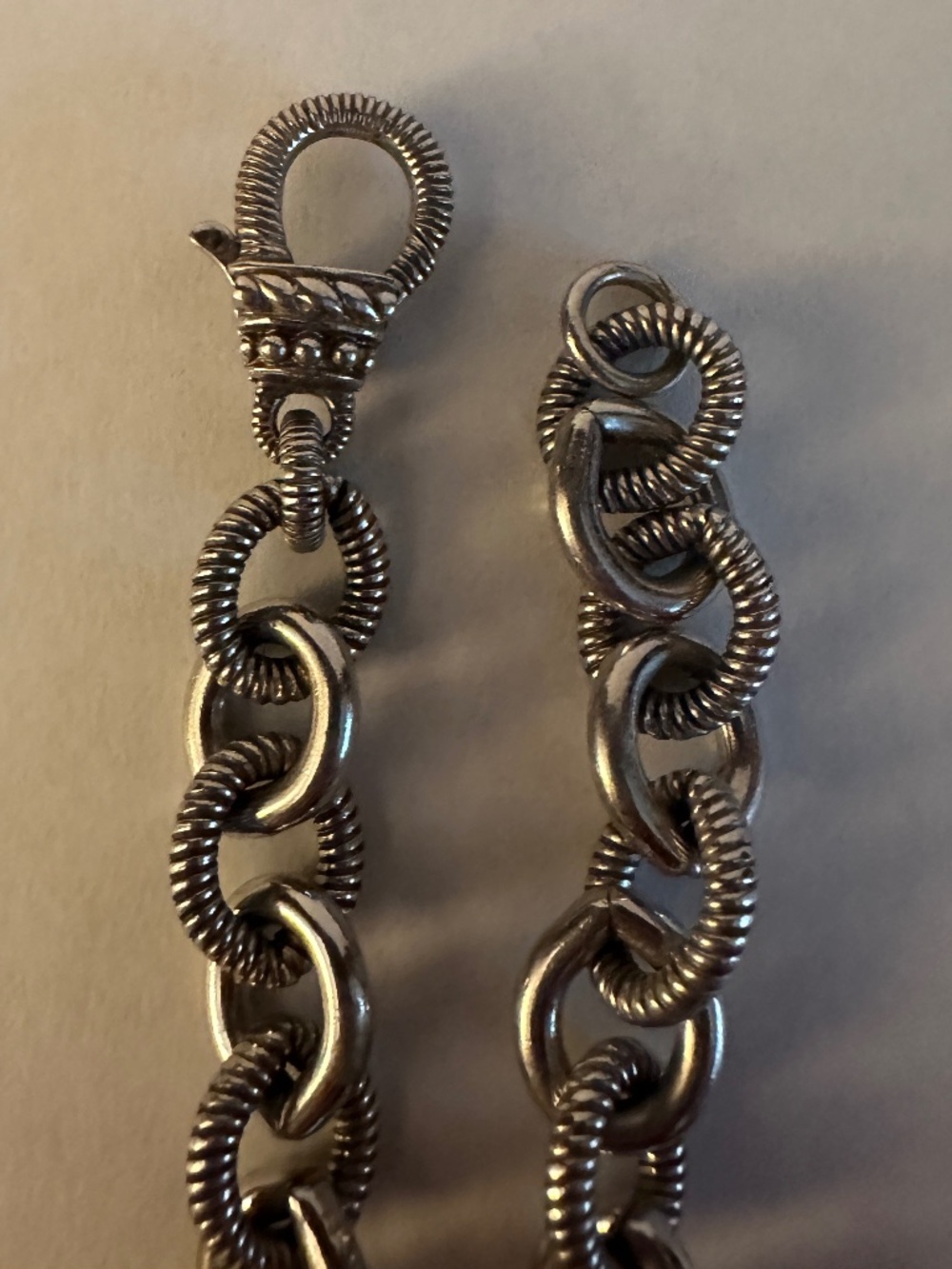 Judith Ripka 925 Sterling Silver Heavy Rolo Link Chain Necklace - Picture 5 of 6